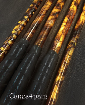 leather handle burned canes Canes4pain